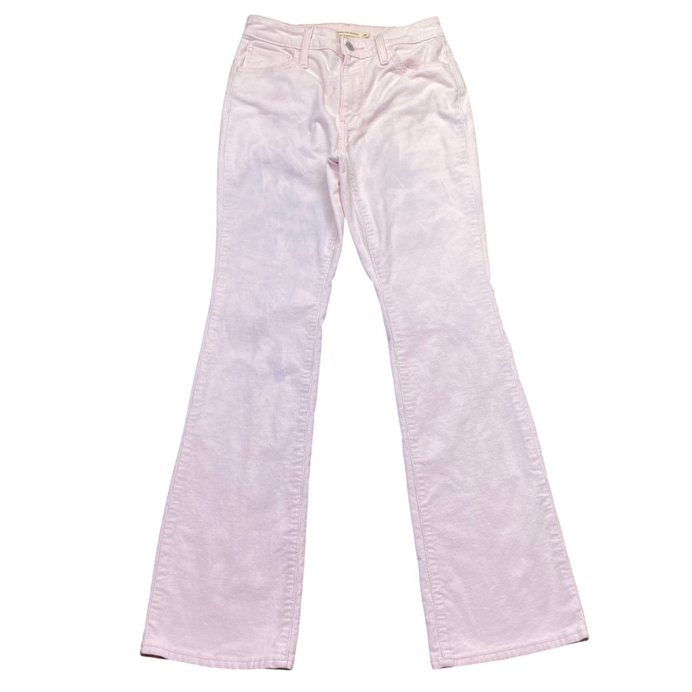 Levis 725 High Rise Bootcut Corduroy Pants Pink Sz 26 18759-0117 Grunge Western